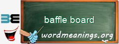 WordMeaning blackboard for baffle board